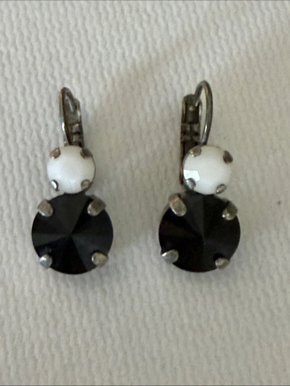 Sabika Black and White Drop Earrings